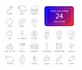 Line icons set. Food and Drink pack. Royalty Free Stock Photo