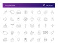 Line icons set. Food and Drink pack. Royalty Free Stock Photo