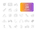 Line icons set. Hobby pack. Royalty Free Stock Photo