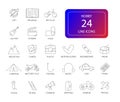 Line icons set. Hobby pack. Royalty Free Stock Photo