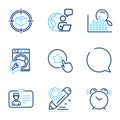 Line icons set. Included icon as Project edit, Search, Washing machine signs. Vector