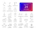 Line icons set. Industry pack. Royalty Free Stock Photo