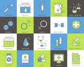 Line icons set of medical collection concept. Modern vector pictogram with flat design elements design Royalty Free Stock Photo