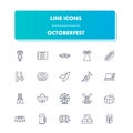 Line icons set. Octoberfes Royalty Free Stock Photo