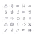 Line icons set. Octoberfest pack. Vector batch Royalty Free Stock Photo