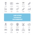 Line icons set. Octoberfest Royalty Free Stock Photo