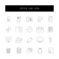 Line icons set. Office pack. Vector illustration Royalty Free Stock Photo