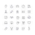 Line icons set. Office pack. Vector illustration. Royalty Free Stock Photo