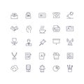 Line icons set. Office. Vector illustration. Web Royalty Free Stock Photo