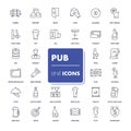 Line icons set. Pub pack.