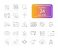 Line icons set. Security pack. Royalty Free Stock Photo