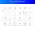 Line icons set. SEO pack