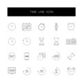 Line icons set. Time pack. Vector illustration Royalty Free Stock Photo