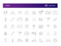 Line icons set. Travel pack. Royalty Free Stock Photo