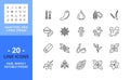 Line icons about spices and herbs Pixel perfect 64x64 and editable stroke