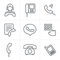 Line Icons Style Phone icons