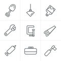 Line Icons Tools and Construction