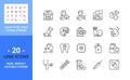 Line icons about vet. Pixel perfect 64x64 and editable stroke