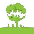 Line illustration Arbor Day