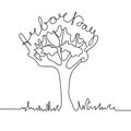 Line illustration Arbor Day