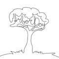 Line illustration Arbor Day