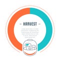 Website Banner and Landing Page of Harvest. Royalty Free Stock Photo