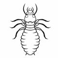 Line illustration of isoptera isolated Royalty Free Stock Photo