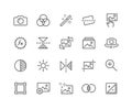 Line Image Editing Icons Royalty Free Stock Photo