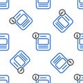 Line Information icon isolated seamless pattern on white background. Colorful outline concept. Vector