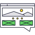 Line interface ui web design icon flat vector Royalty Free Stock Photo