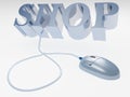 On-line internet shop concept and computer mouse Royalty Free Stock Photo