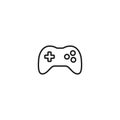 Line joystick thin icon on white background