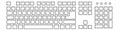 Line keyboard layout Vector isolated on background