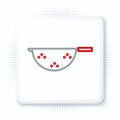 Line Kitchen colander icon isolated on white background. Cooking utensil. Cutlery sign. Colorful outline concept. Vector