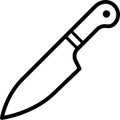 Line knife icon as an editable outline for your design