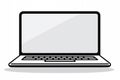 Line laptop icon vector stlye