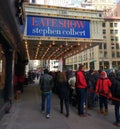 Line for The Late Show With Stephen Colbert, Ed Sullivan Theater, CBS Studio 50, NYC, USA