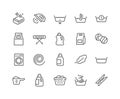 Line Laundry Icons