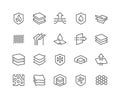 Line Layered Material Icons