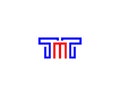 Line Letter TMT Modern Creative Logo Royalty Free Stock Photo