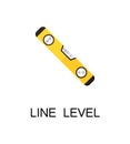 Line level flat icon.
