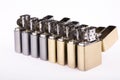 Line of lighters Royalty Free Stock Photo