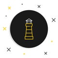 Line Lighthouse icon isolated on white background. Colorful outline concept. Vector