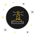 Line Lighthouse icon isolated on white background. Colorful outline concept. Vector