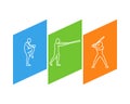 Line logo for baseball and figure baseball player