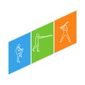 Line logo for baseball and figure baseball player