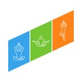 Line logo for yoga. Outline figure yogi