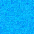 Line Machine Learning Seamless Pattern Royalty Free Stock Photo