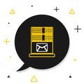 Line Mail server icon isolated on white background. Colorful outline concept. Vector Royalty Free Stock Photo