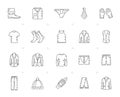 Line man clothing icons Royalty Free Stock Photo